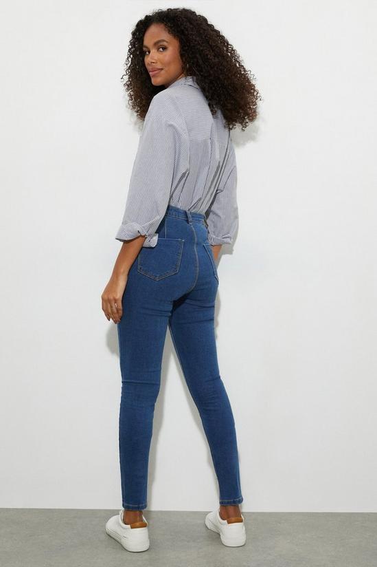 Dorothy Perkins Midwash Regular Lyla High Waisted Skinny Jeans 3