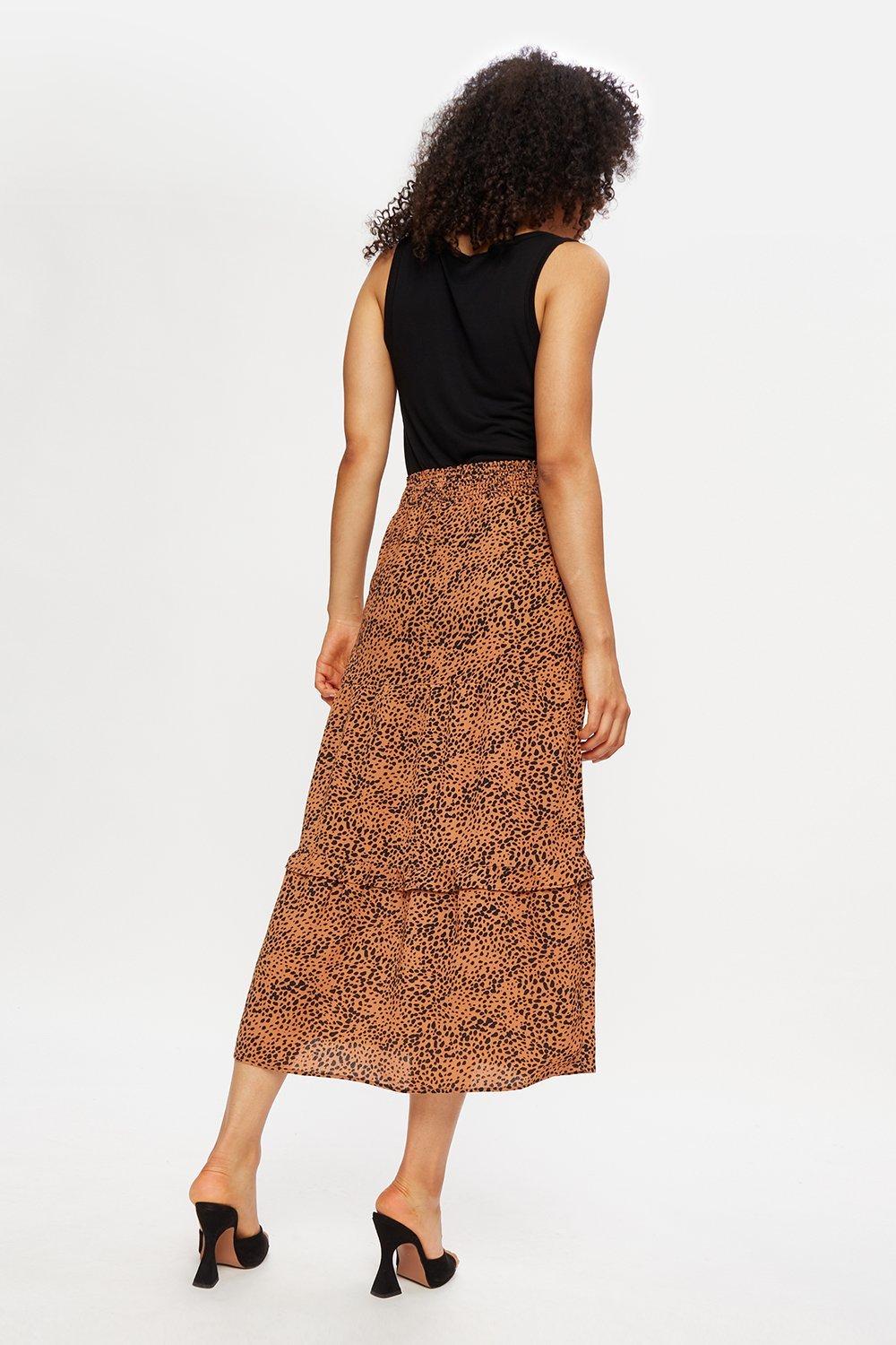 Animal print midi skirt dorothy outlet perkins