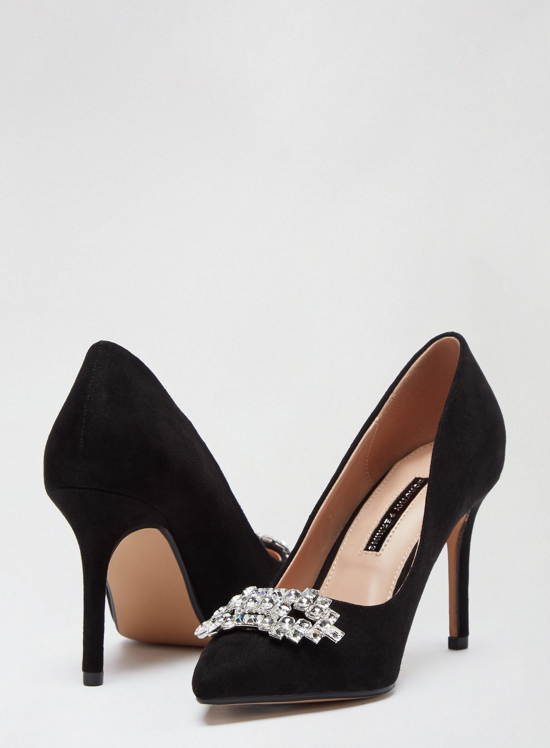 Embellished store court heels