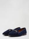 Dorothy Perkins Navy Lime Leather Loafers thumbnail 1