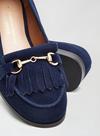 Dorothy Perkins Navy Lime Leather Loafers thumbnail 4
