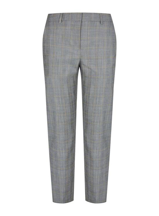 Dorothy Perkins Grey Check Print Ankle Grazer Trousers 4