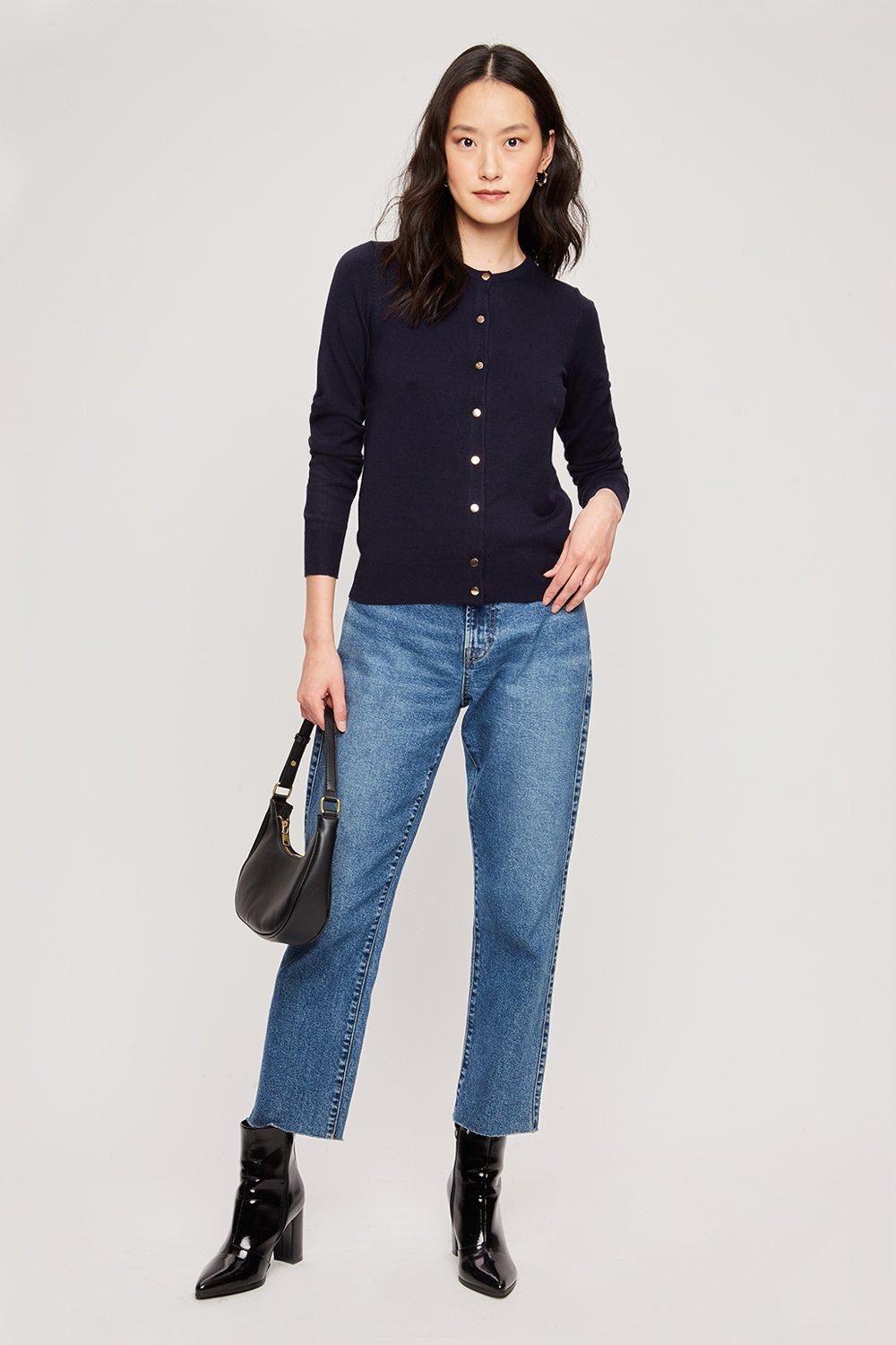 Dorothy perkins navy top cardigan