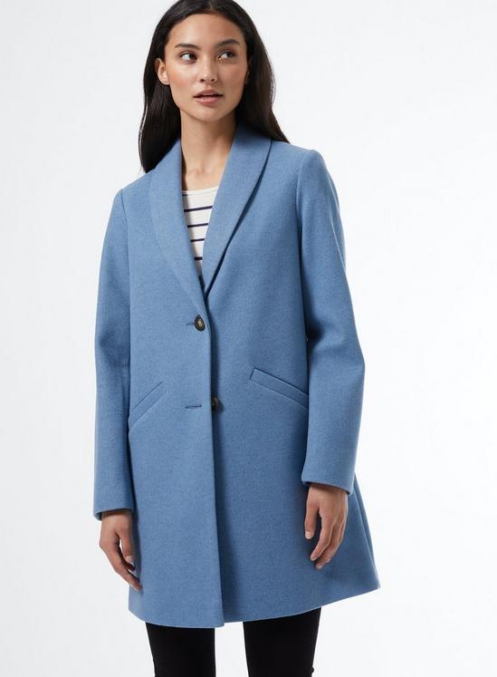 Dorothy Perkins DP Petite Blue Shawl Collar Coat 3