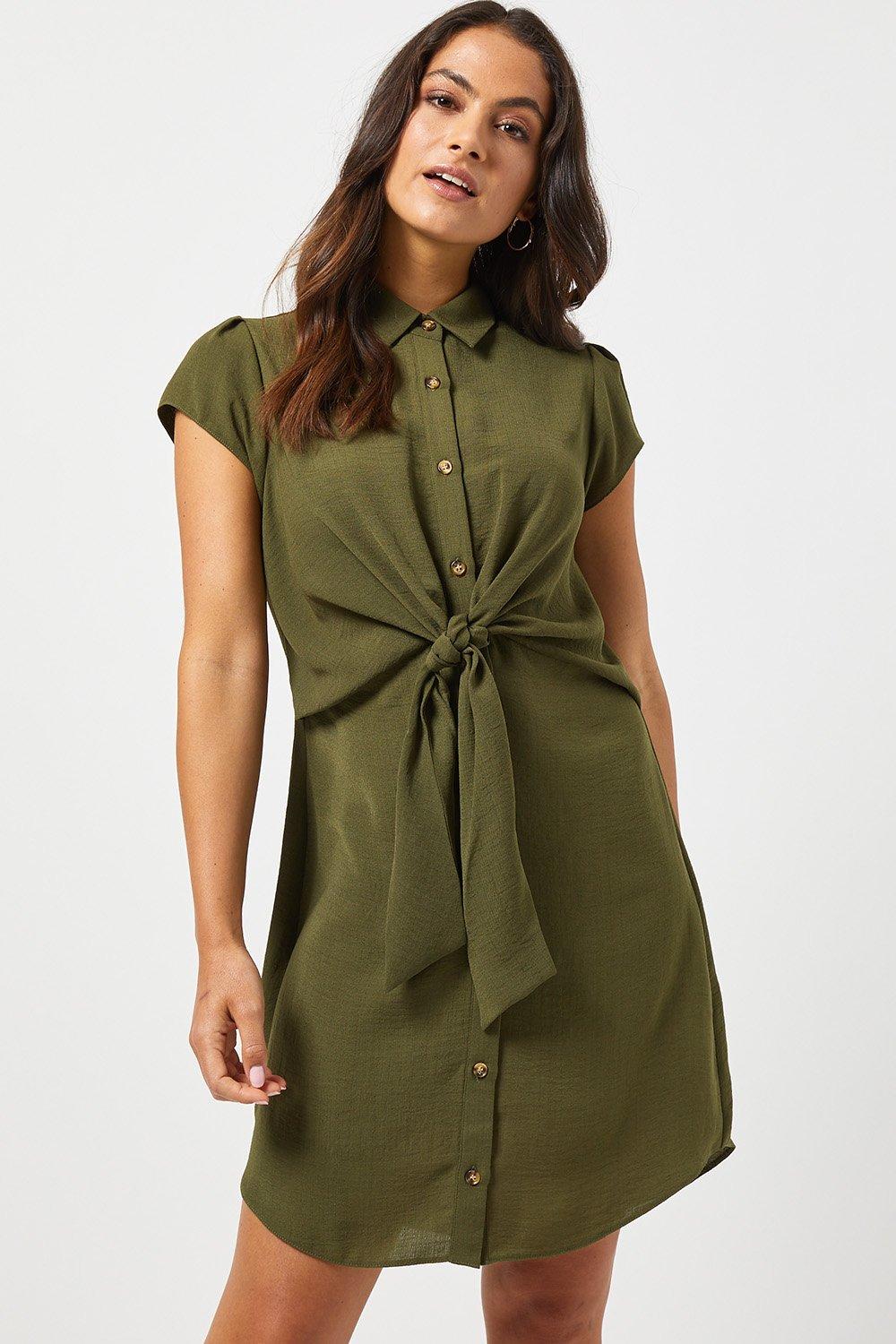 Dorothy perkins sale khaki shirt dress