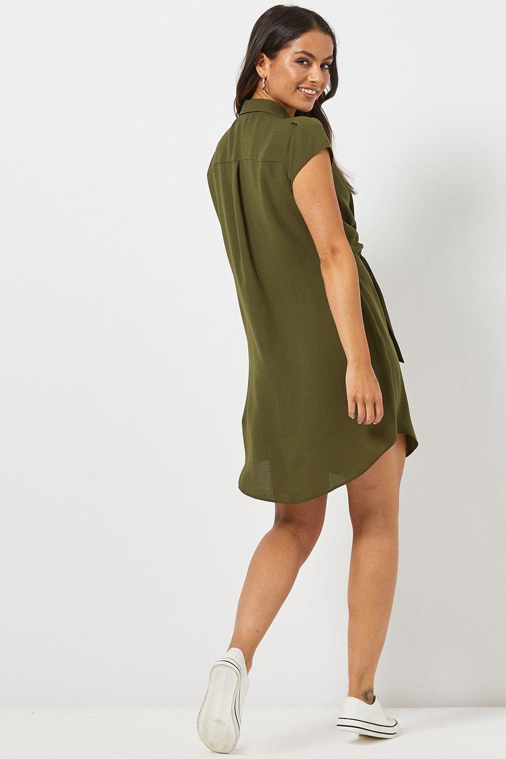 Dorothy perkins khaki outlet shirt dress