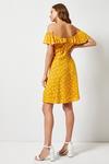 Dorothy Perkins Yellow Ivory Spot Print Bardot Dress thumbnail 4