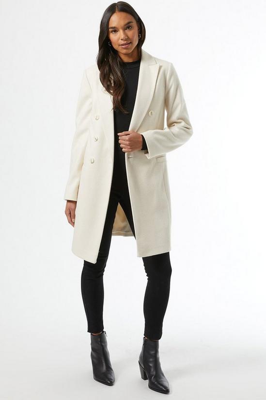 Dorothy Perkins Ivory Double Breasted Tailored Coat 1