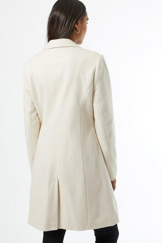 Dorothy Perkins Ivory Double Breasted Tailored Coat 3