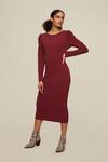 Dorothy Perkins Tall Berry Ruched Sleeve Bodycon Dress thumbnail 1