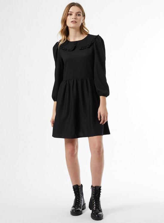 Dorothy Perkins Black Collar Fit and Flare Dress 1