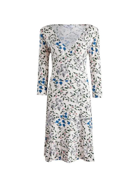 Dorothy Perkins Tall Cream Floral Wrap Dress 4