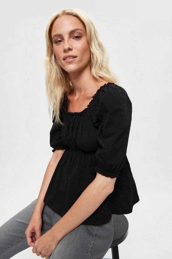 Dorothy Perkins Puff Sleeve Cotton Top 1