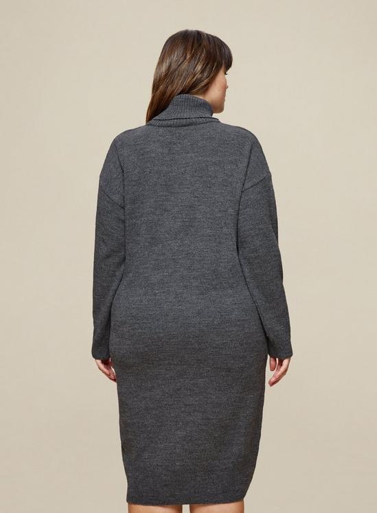Dorothy Perkins Curve Grey Knitted Dress 2