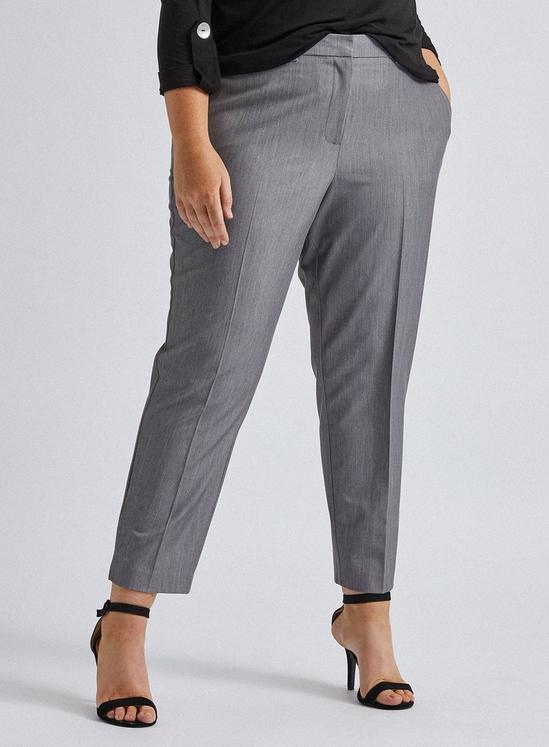 Dorothy Perkins Curve Grey Elastane Ankle Grazer Trousers 3