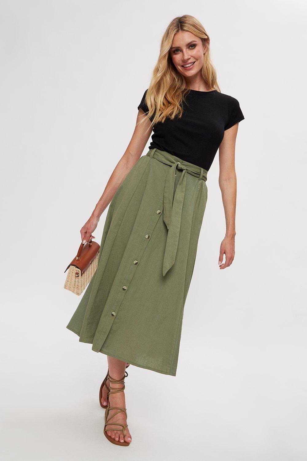 Long khaki outlet skirts 40