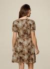 Dorothy Perkins Animal Print Short Sleeve Cotton Elastane Fit And Flare Dress With Side Pockets. thumbnail 2