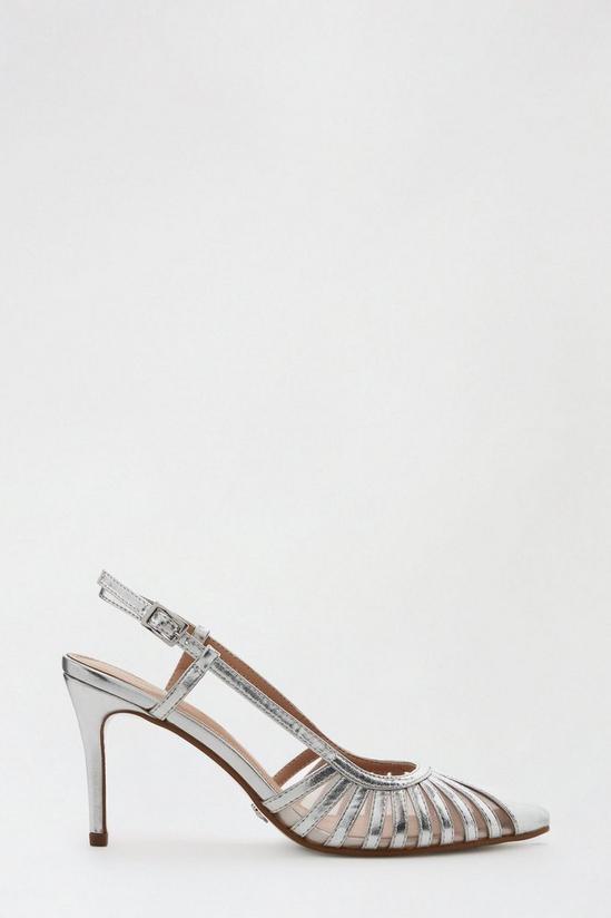 Dorothy Perkins Silver Darby Court Shoes 1
