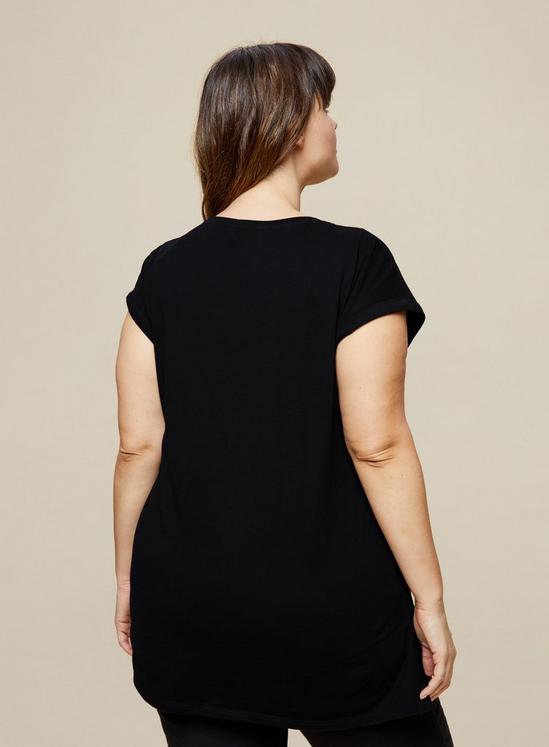Dorothy Perkins Curve Black Longline T-Shirt 2