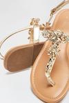 Dorothy Perkins Gold Flower Jewel Sandals thumbnail 4
