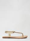 Dorothy Perkins Wide Fit Gold Free Woven Sandals thumbnail 2