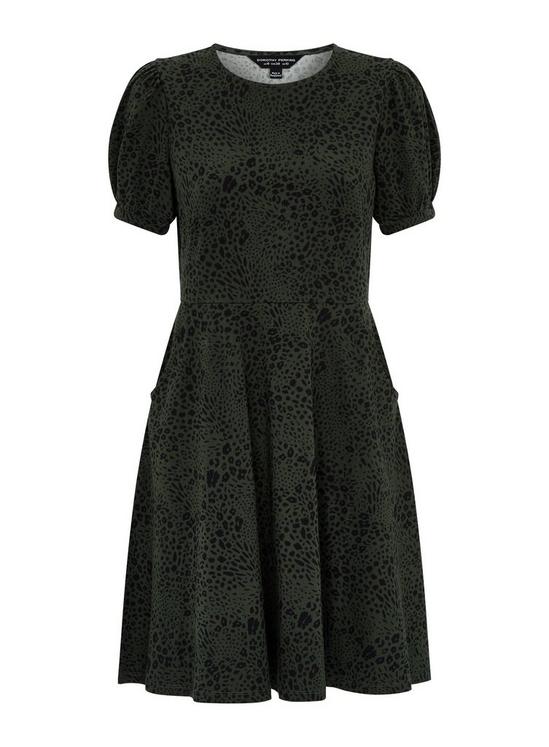 Dorothy Perkins Green Leopard T-Shirt Dress 4