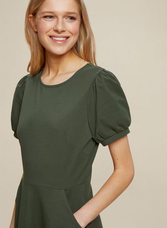 Dorothy Perkins Khaki Cotton T Shirt Dress 3