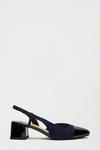 Dorothy Perkins Wide Fit Black and Navy Dalton Court Shoes thumbnail 1