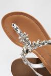 Dorothy Perkins Silver Flower Jewel Sandals thumbnail 4