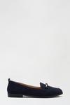 Dorothy Perkins Wide Fit Navy Loom Loafer thumbnail 1