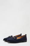 Dorothy Perkins Wide Fit Navy Loom Loafer thumbnail 2