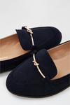 Dorothy Perkins Wide Fit Navy Loom Loafer thumbnail 3