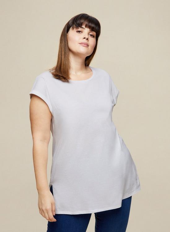 Dorothy Perkins Curve White Longline T-Shirt 3