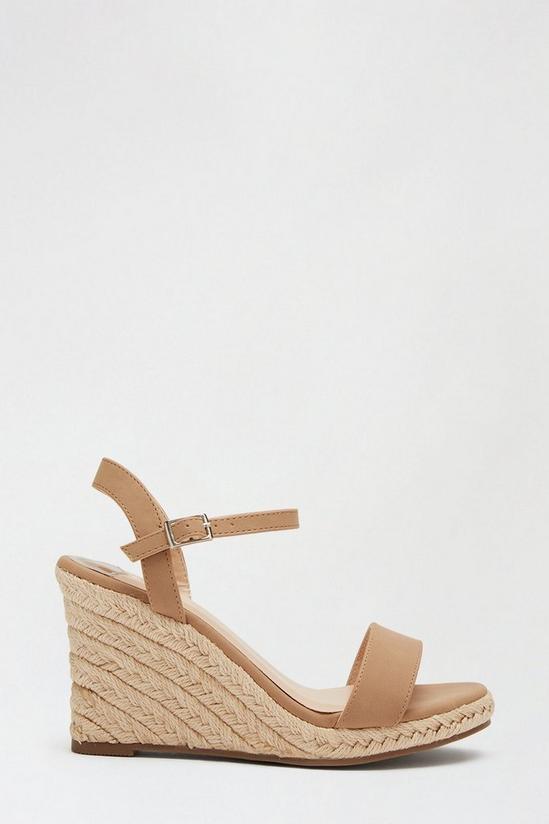 Dorothy Perkins Wide Fit Taupe Ray Ray Espadrille Wedge 1