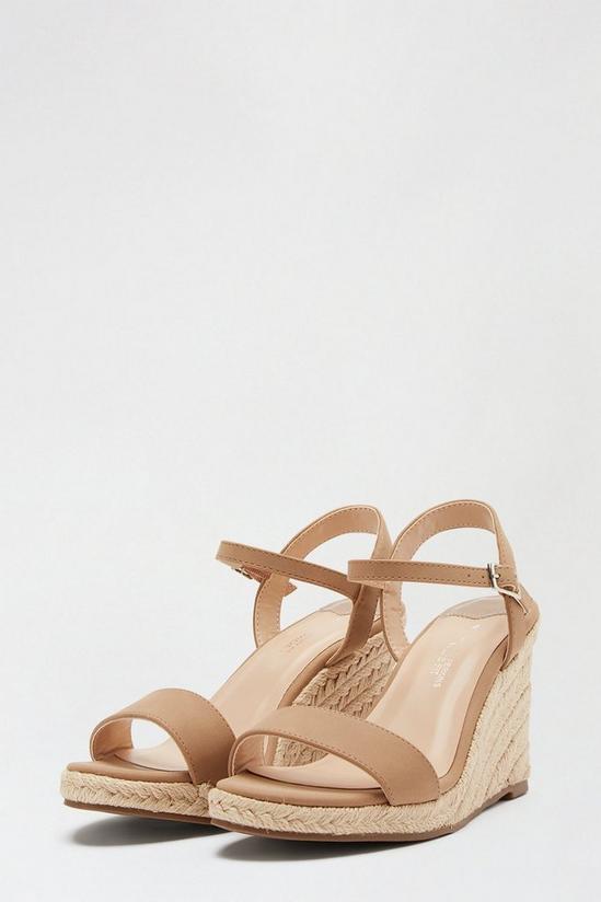 Dorothy Perkins Wide Fit Taupe Ray Ray Espadrille Wedge 2