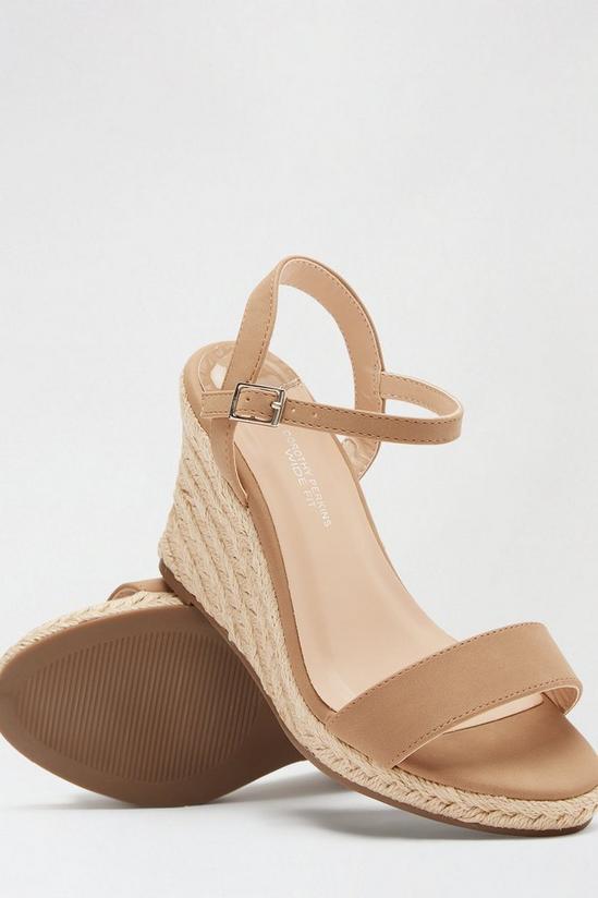 Dorothy Perkins Wide Fit Taupe Ray Ray Espadrille Wedge 3