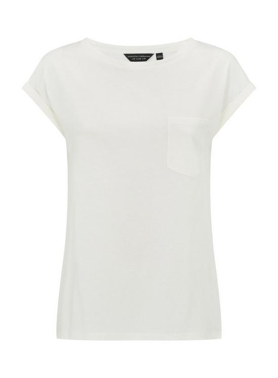 Dorothy Perkins Cotton Pocket Roll Sleeve T-Shirt 4