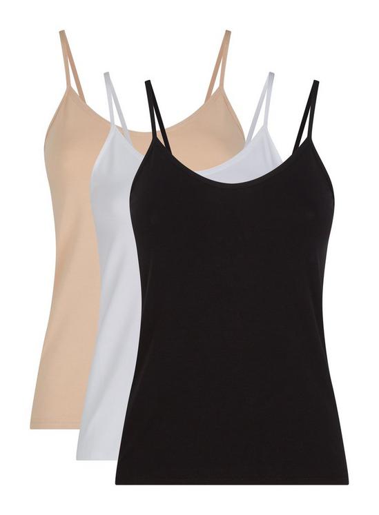 Dorothy Perkins Cotton 3 Pack Basic Cami 4