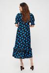 Dorothy Perkins Petite Blue Spot Textured Midaxi Dress thumbnail 3