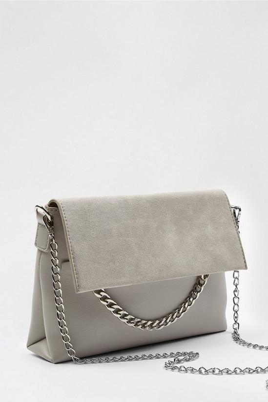 Dorothy Perkins Grey Chain Ring Clutch Bag 3