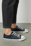 Dorothy Perkins Wide Fit Faux Leather Icon Trainers thumbnail 1