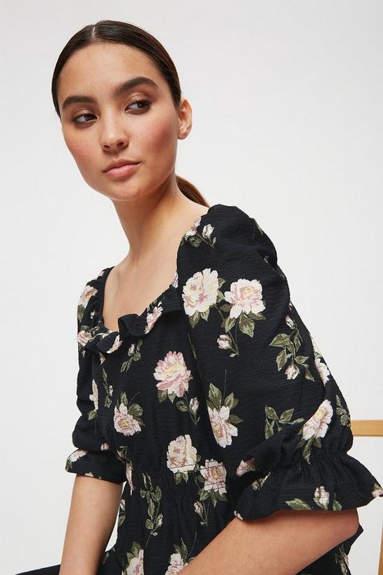 Dorothy Perkins Petite Floral Square Neck Textured Top 4