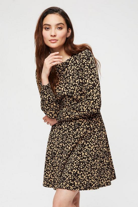 Dorothy Perkins Petite Animal Print Fit and Flare Dress 1