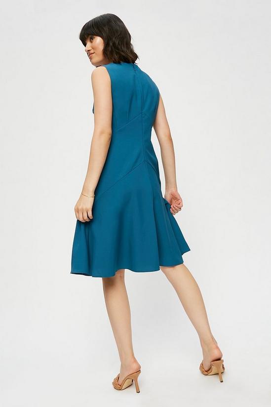Dorothy Perkins Petite Teal Fit And Flare Dress 3