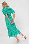 Dorothy Perkins Green Broderie Frill Wrap Midi Dress thumbnail 3