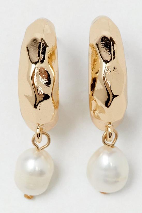 Dorothy Perkins Hoop Pearl Drop Earrings 1