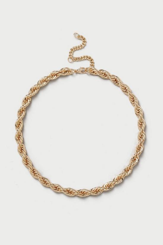 Dorothy Perkins Gold Short Twist Chain Necklace 1