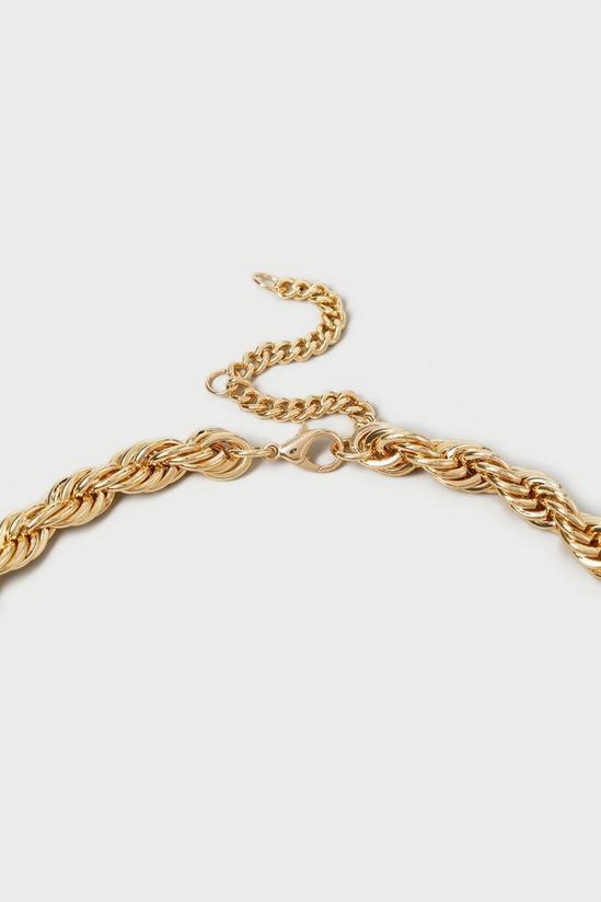 Dorothy Perkins Gold Short Twist Chain Necklace 3