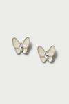 Dorothy Perkins Cream Butterfly Rhinestone Stud Earrings thumbnail 1