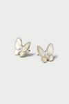 Dorothy Perkins Cream Butterfly Rhinestone Stud Earrings thumbnail 2